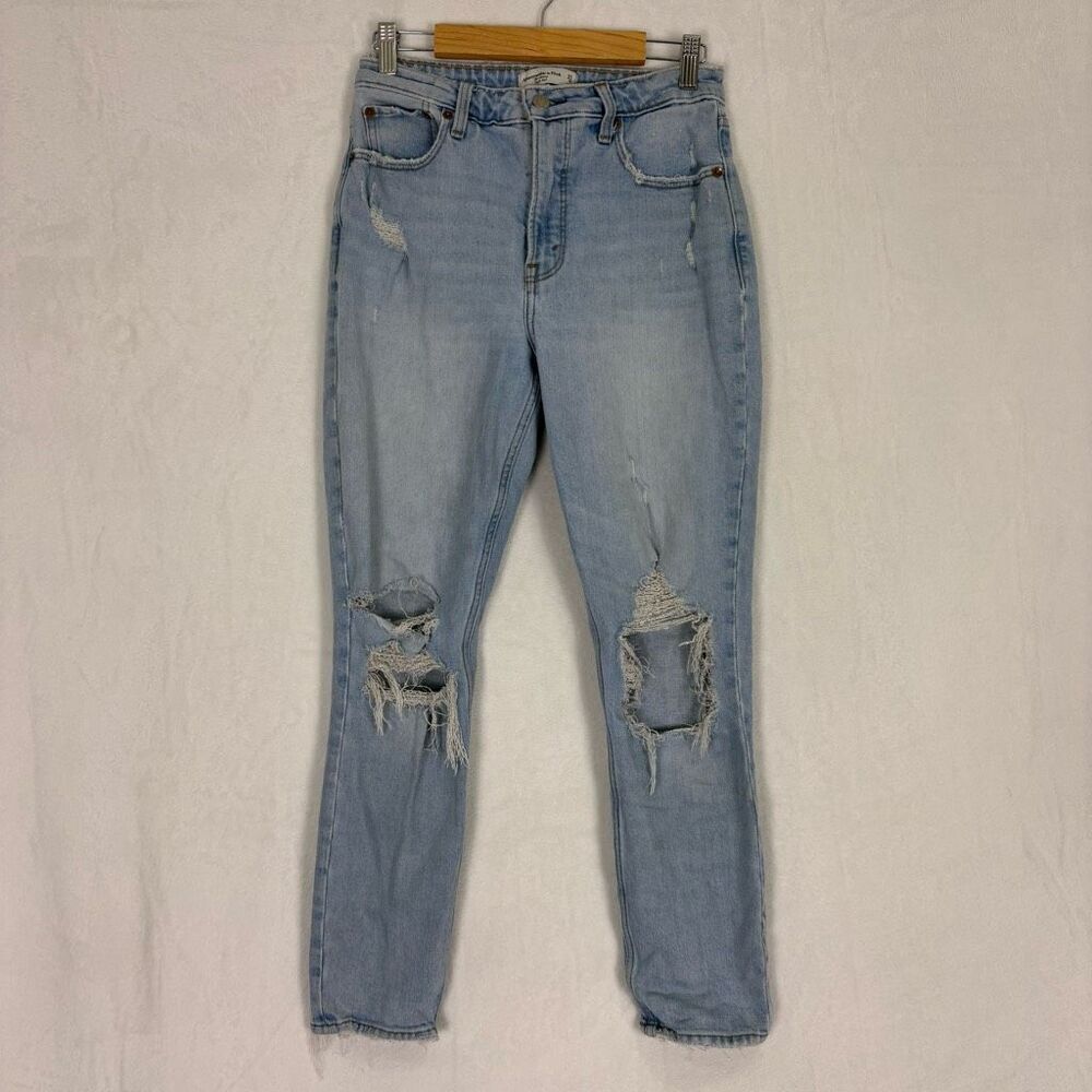 Abercrombie & Fitch The Skinny High Rise Distressed‎ Knee Jeans Size 4